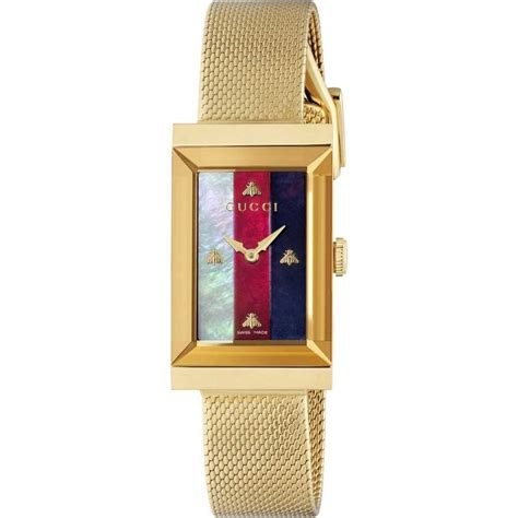 gucci g frame gold ladies watch